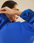 ROYAL BLUE MOROCCAN EMBROIDERY HOODIE