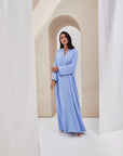 Powder Blue Moroccan Style with Hoodie