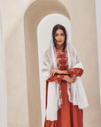 Orange embroidered Caftan