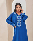 Dark Blue Crepe Caftan