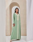 Light Green Moroccan Style Caftan