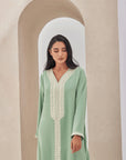 Light Green Moroccan Style Caftan