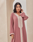 Dust Pink Moroccan Style Caftan