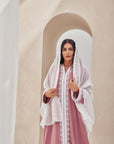 Light Pink Moroccan Style embroidered Caftan