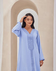 Light Blue Crepe Caftan