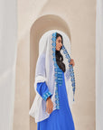 Bright Blue Crepe Caftan