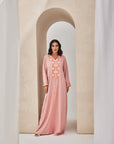 Coral Crepe Caftan