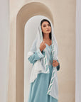 Teal Crepe Caftan