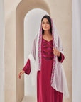 Magenta Crepe Caftan