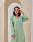 Light Green Crepe Caftan