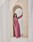 Deep Pink Soft Linen Caftan