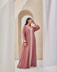 Dust Pink Crepe Caftan