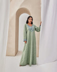 Light Green Linen Caftan